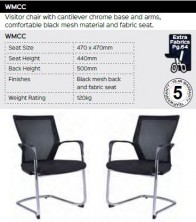 WMCC Visitor Chair Range And Specifications